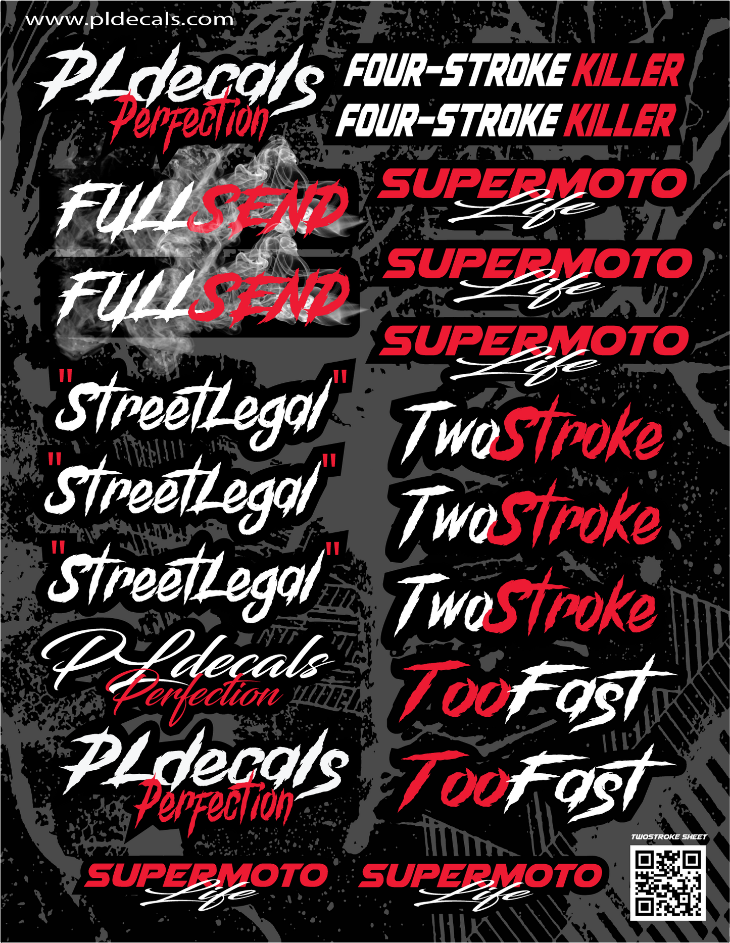 "Twostroke" Sticker sheet